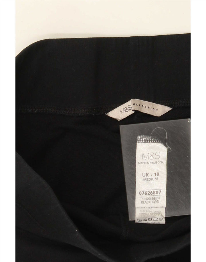 Pantaloni da tuta da donna Marks & Spencer UK 10 piccoli in cotone nero