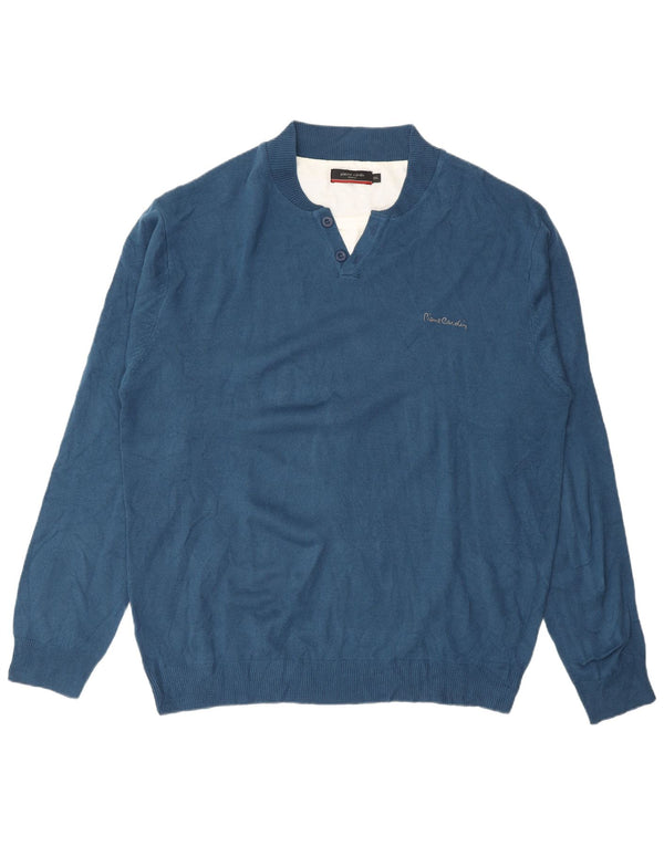 Maglione maglione con scollo a V da uomo Pierre Cardin 3XL acrilico blu