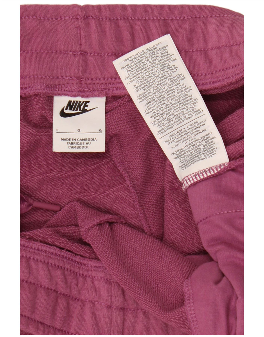 NIKE Pantaloni da tuta da donna Joggers UK 16 Large Viola Cotone