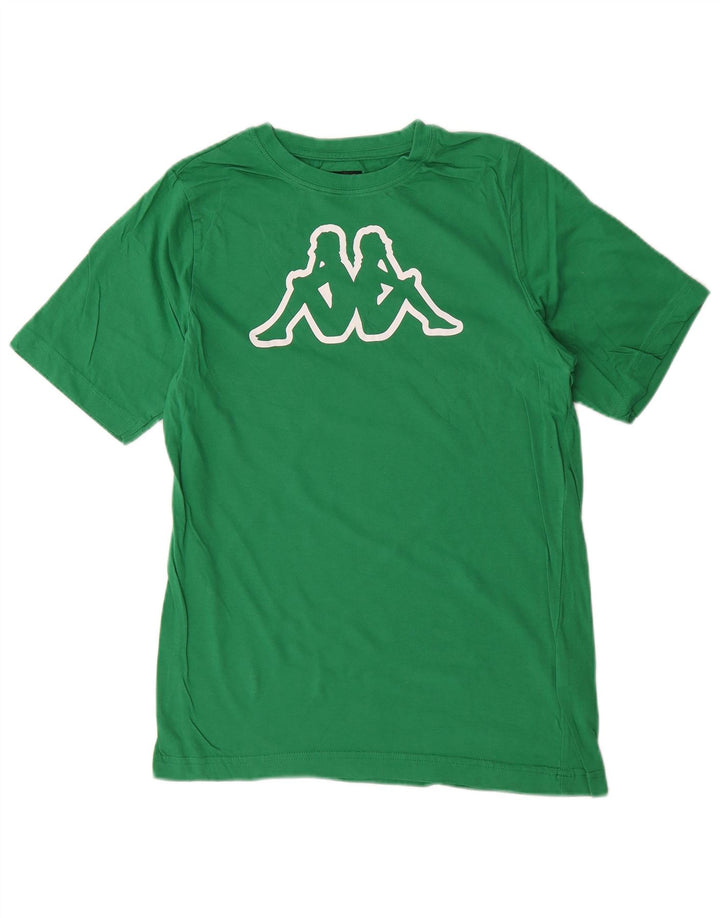 T-shirt grafica da uomo Kappa Top Small in cotone verde