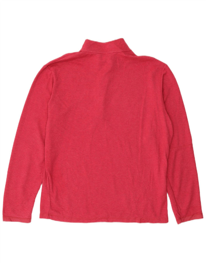 Top da tuta ADIDAS da uomo con zip e collo in cotone rosa medio