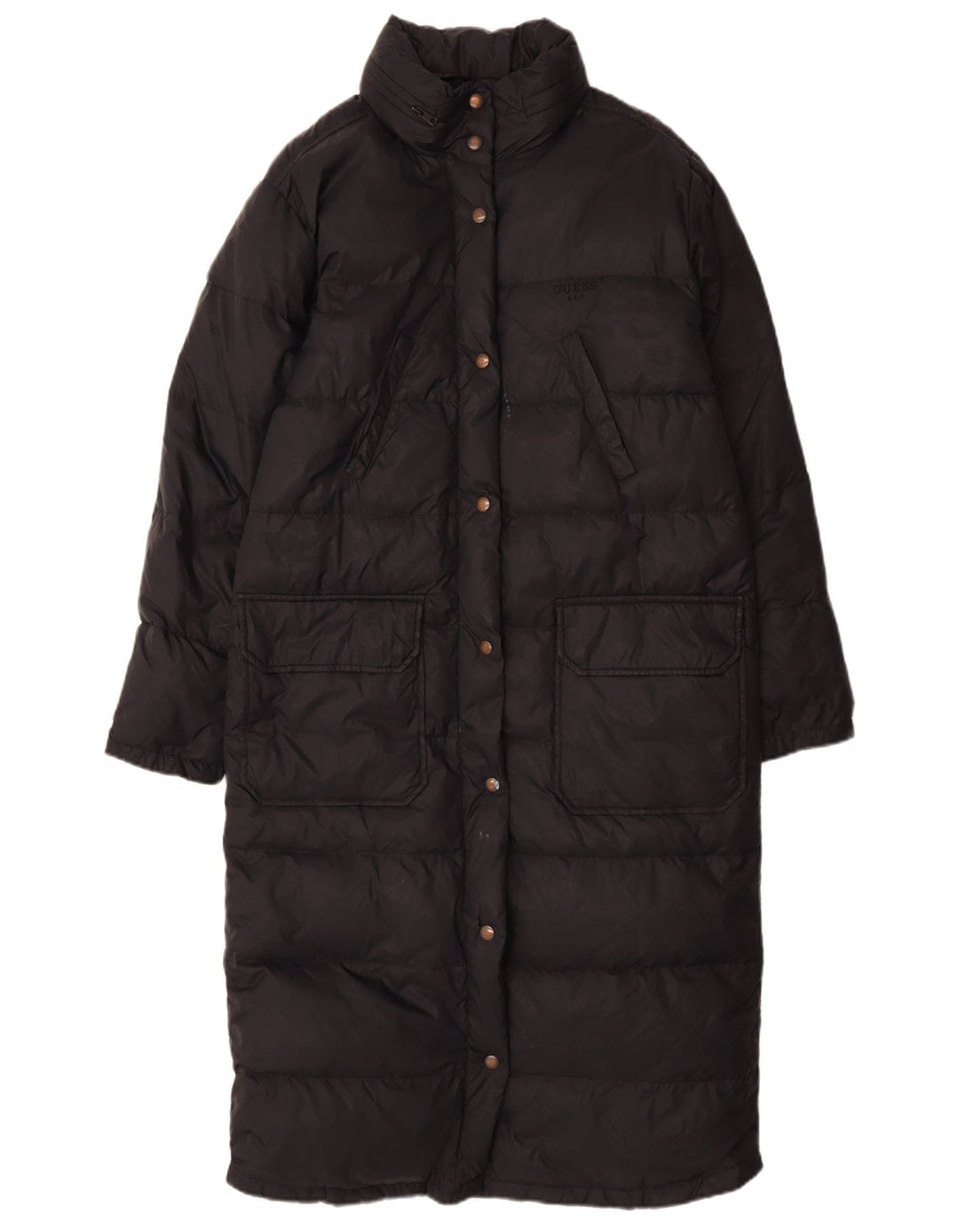 Cappotto imbottito da donna GUESS UK 14 nylon nero medio