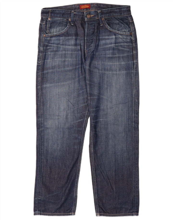 Jeans dritti da uomo Jack & Jones W32 L30 cotone blu