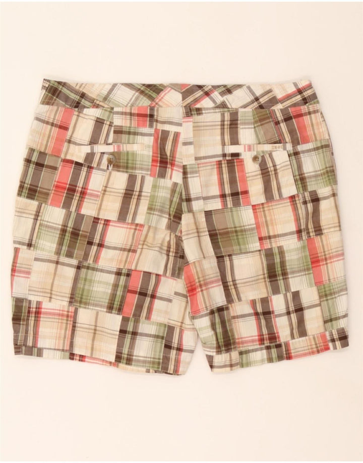 IZOD Womens Chino Shorts US 10 Large W34  Beige Patchwork Cotton Vintage Izod and Second-Hand Izod from Messina Hembry 