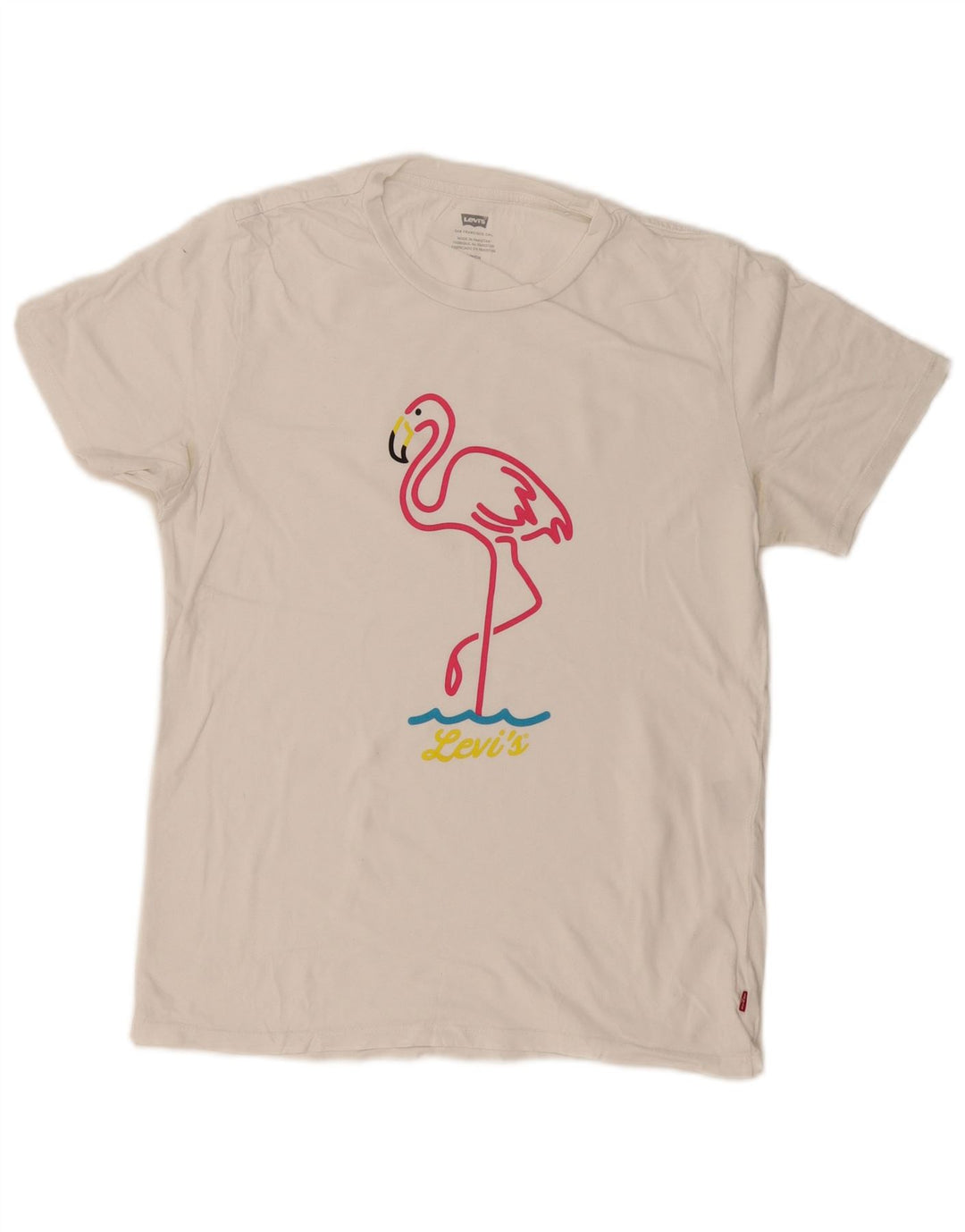 T-shirt grafica da donna Levi's Top UK 10 piccola bianca