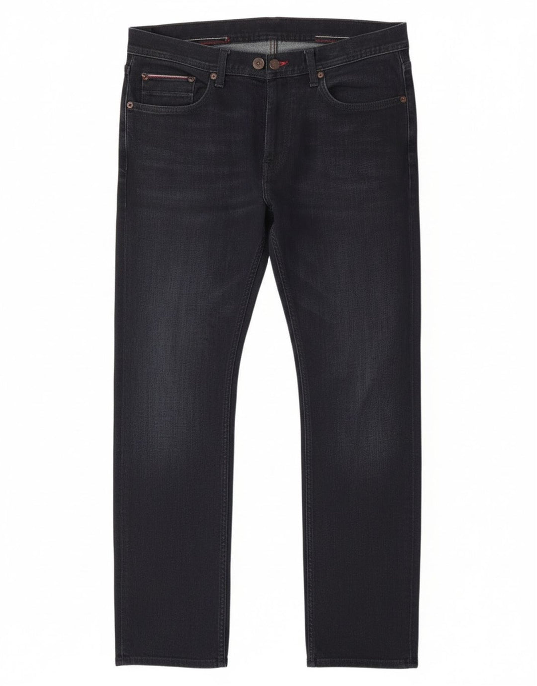 Tommy Hilfiger Uomo Denton Straight Jeans W33 L30 Blu Navy Cotone