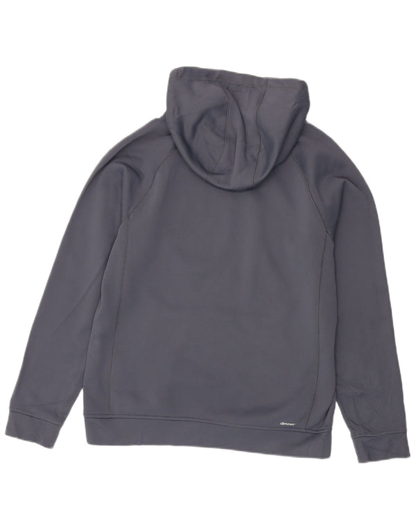 Felpa con cappuccio grafica Adidas Climawarm da donna UK 14/16 Large Grigio Poliestere