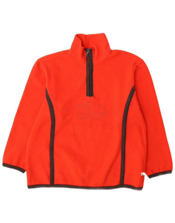 Maglione in pile da donna con collo grafico e zip Lotto UK 14 Poliestere arancione medio