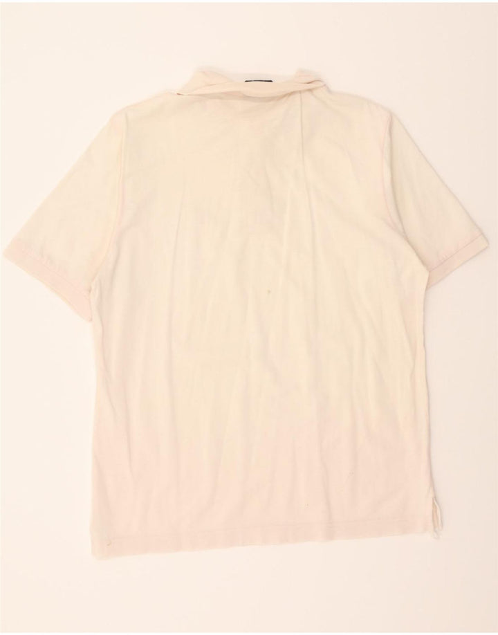 AUSTRALIAN L'ALPINA Mens Polo Shirt IT 48 Medium Off White Vintage AUSTRALIAN L'ALPINA and Second-Hand AUSTRALIAN L'ALPINA from Messina Hembry 