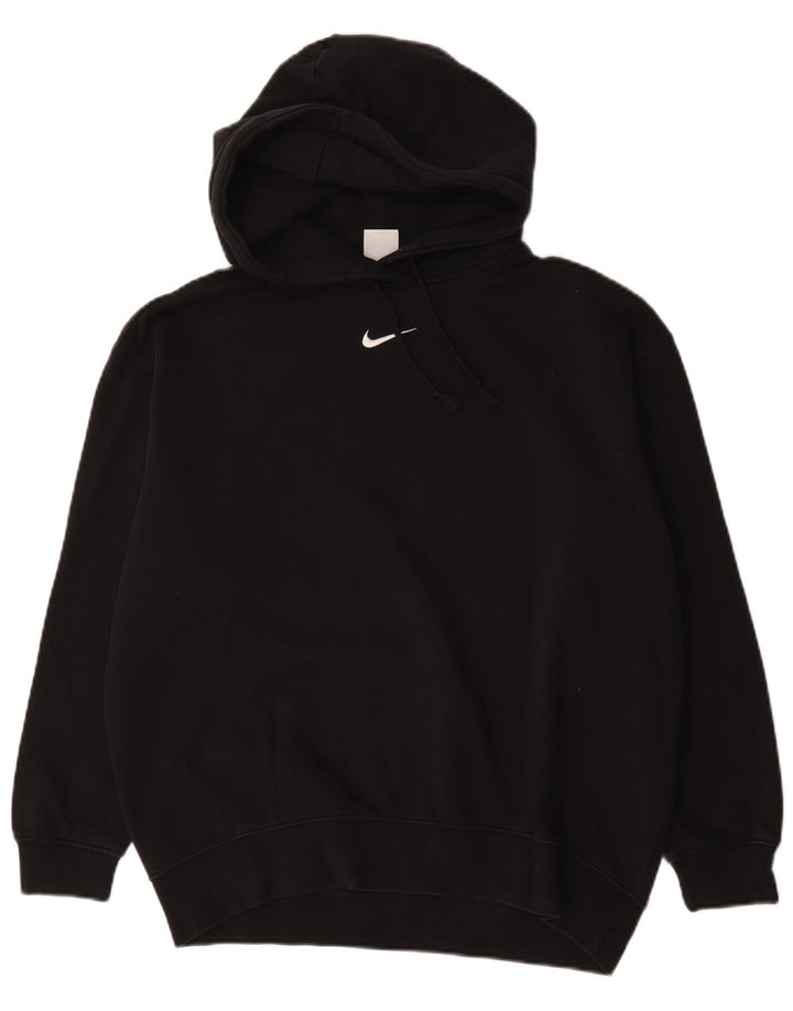 Felpa con cappuccio oversize da uomo Nike Small in cotone nero