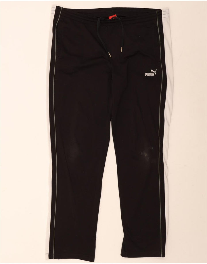 Pantaloni da tuta da uomo Puma Large in poliestere color block nero