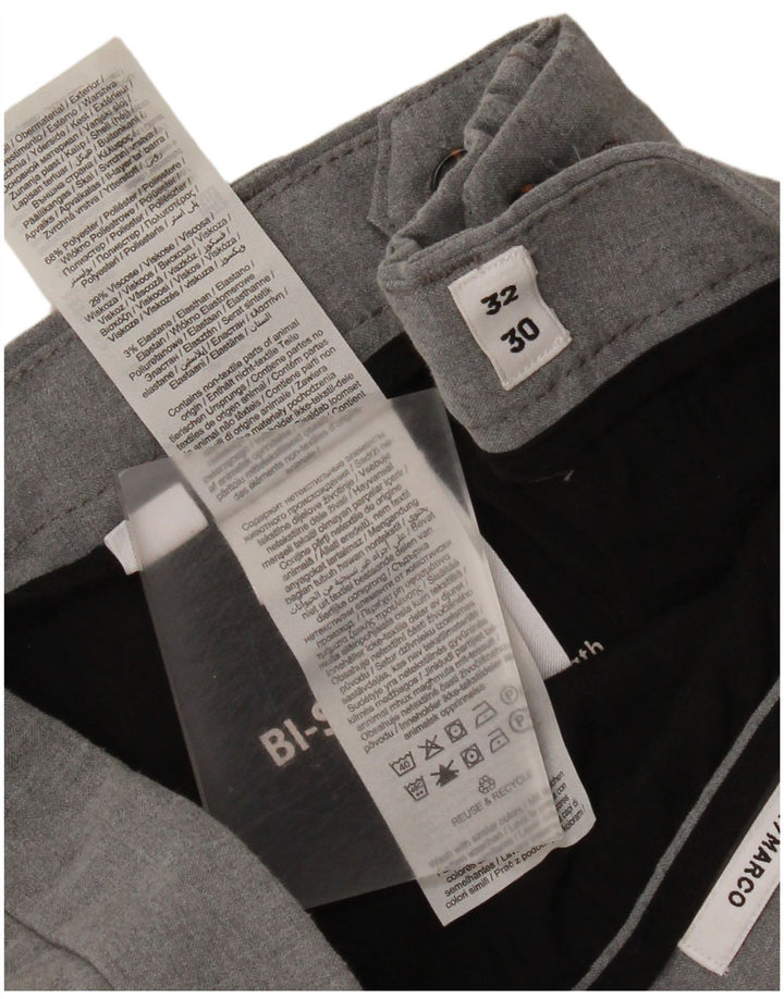 Pantaloni chino slim fit Marco da uomo Jack & Jones W32 L30 poliestere grigio