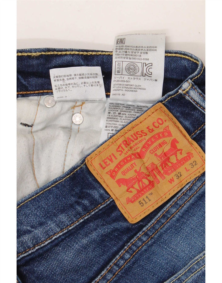 Jeans Levi's Uomo 511 Slim W32 L28 Cotone Blu