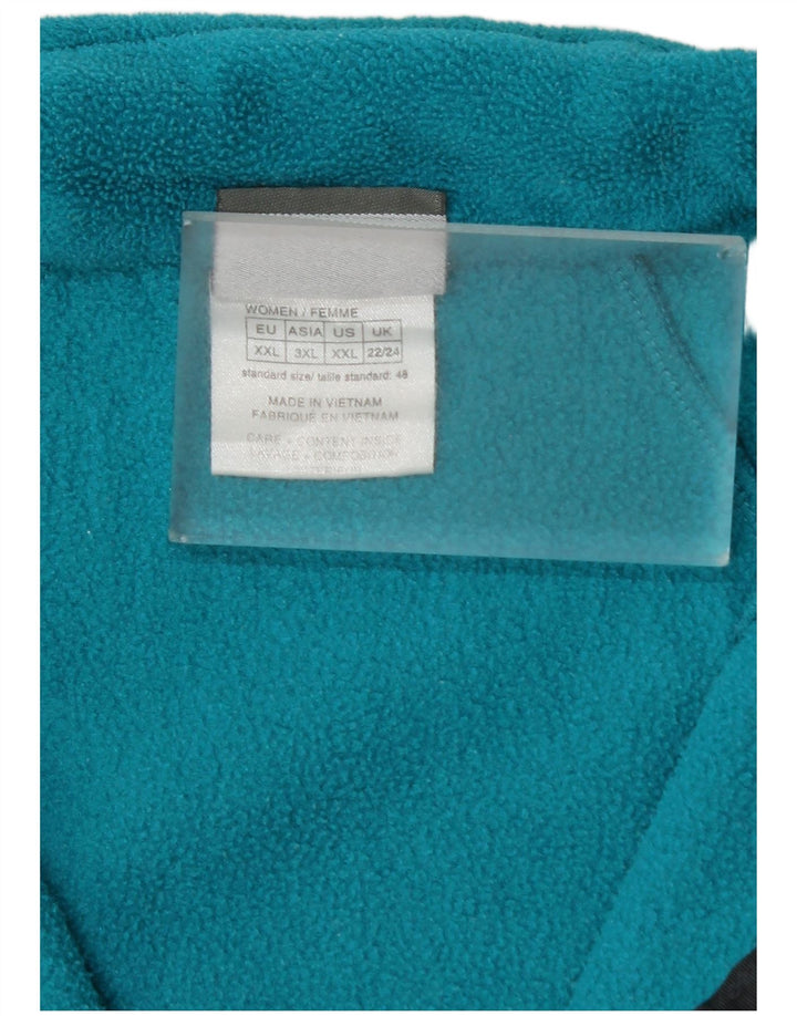 JACK WOLFSKIN Womens Fleece Jacket UK 22/24 2XL Blue Polyester