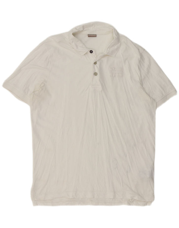 Napapijri Mens Geographic Polo Shirt 2XL White Cotton