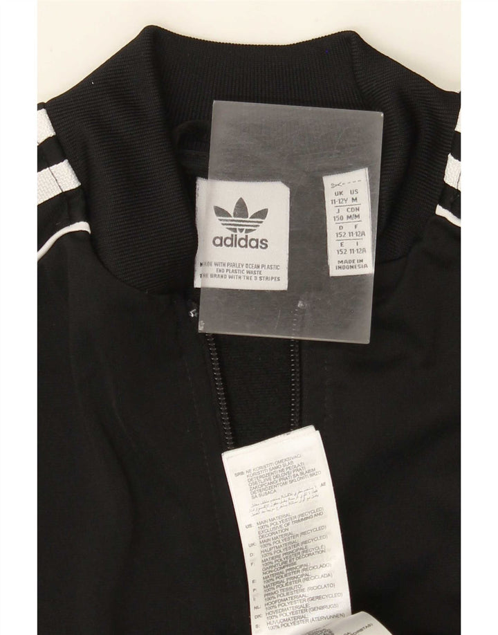 Giacca da tuta da ragazzo Adidas 11-12 anni in poliestere nero
