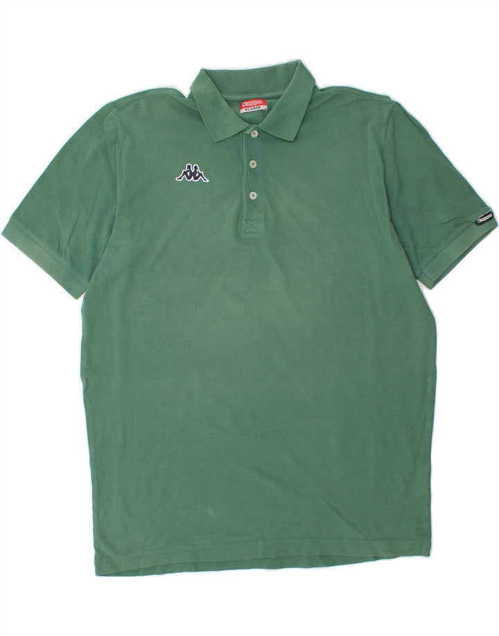 KAPPA Mens Polo Shirt XL Green Cotton Vintage Kappa and Second-Hand Kappa from Messina Hembry 