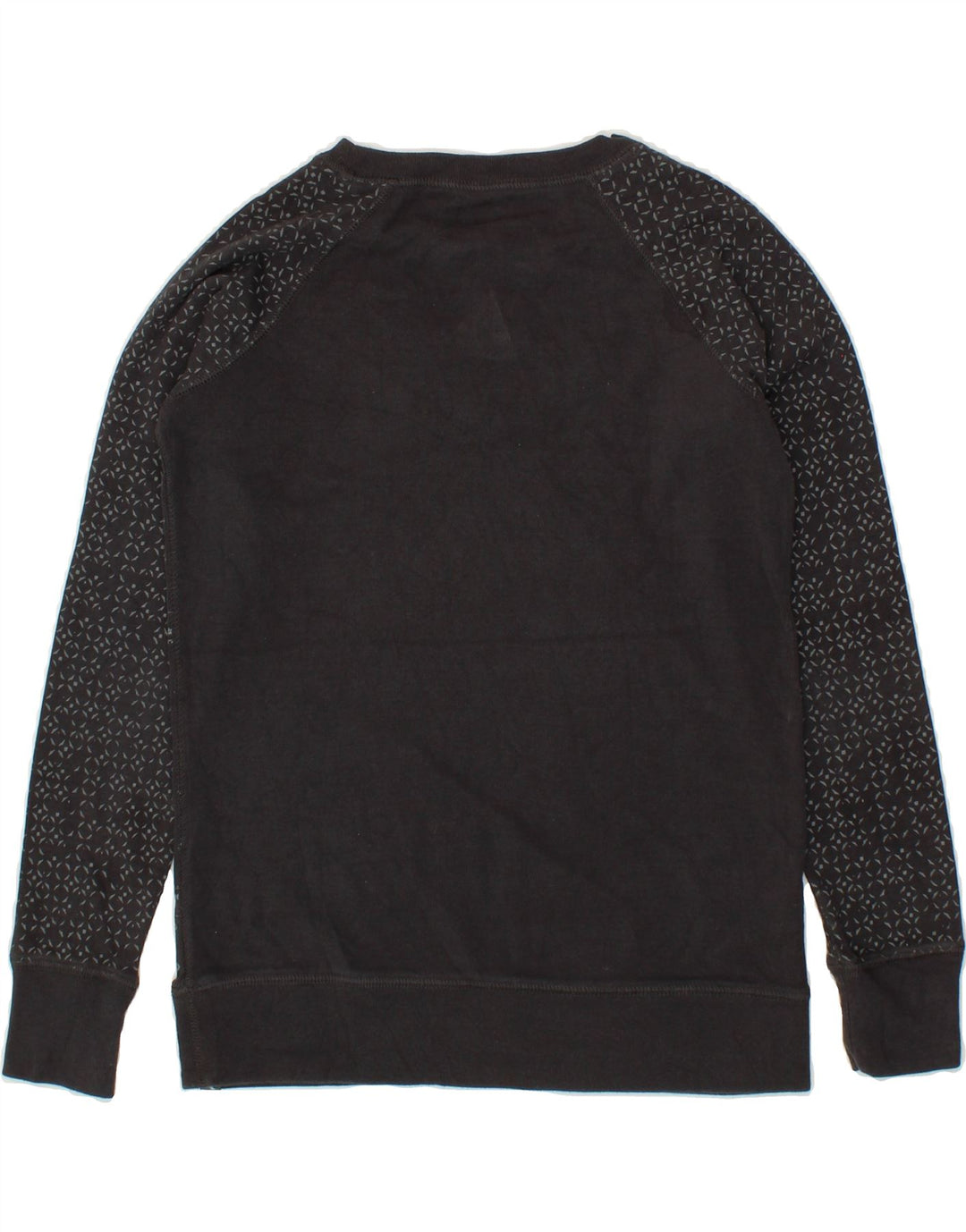 EDDIE BAUER Womens Sweatshirt Jumper UK 6 XS Black Patchwork Cotton Vintage Eddie Bauer and Second-Hand Eddie Bauer from Messina Hembry 