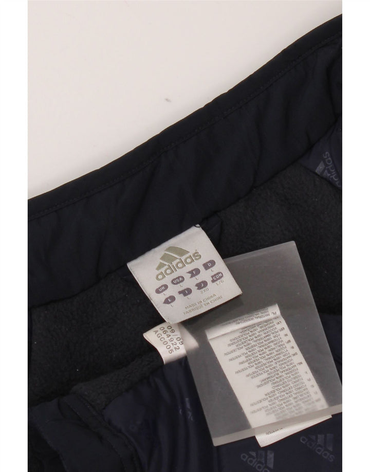 Giacca da ginnastica grafica da uomo Adidas grande in poliestere blu navy