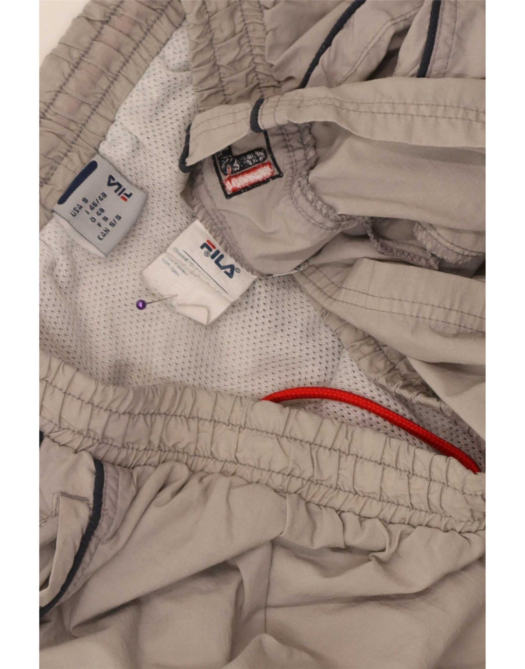 Pantaloncini sportivi Fila da uomo piccoli in nylon grigio