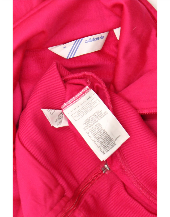 Giacca da ginnastica grafica da donna Adidas IT 36 XS rosa poliestere