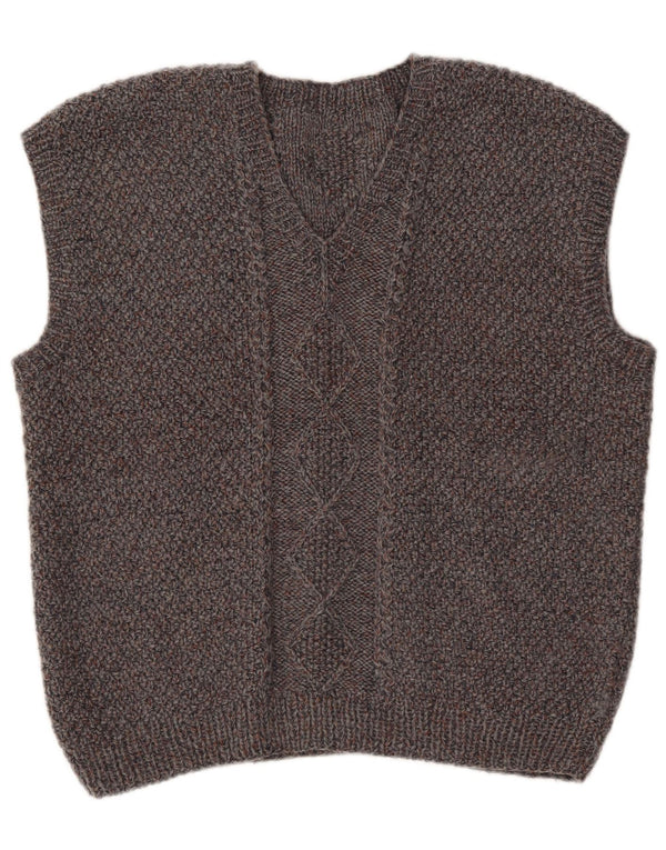 Canotta vintage da donna, taglia UK 16, grande grigia