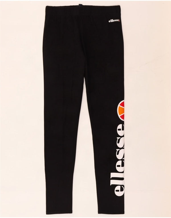 Leggings grafici per ragazze Ellesse 15-16 anni in cotone nero