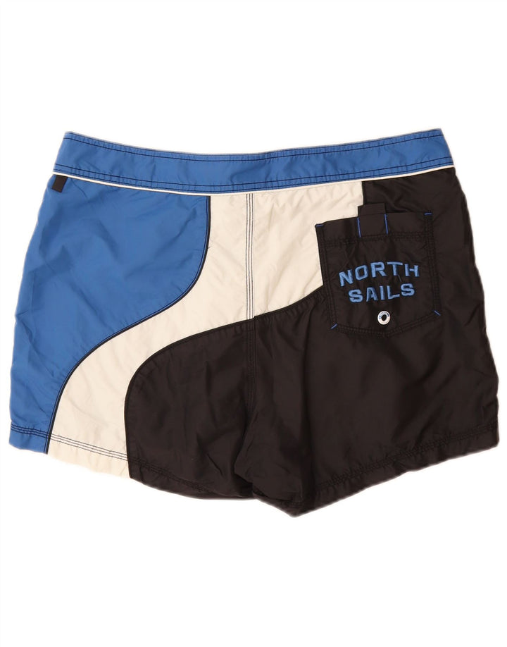 NORTH SAILS Mens Graphic Swimming Shorts Medium  Blue Colourblock