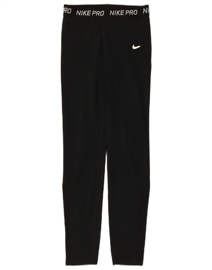 Leggings grafici NIKE Dri Fit per ragazze 13-14 anni XL poliestere nero