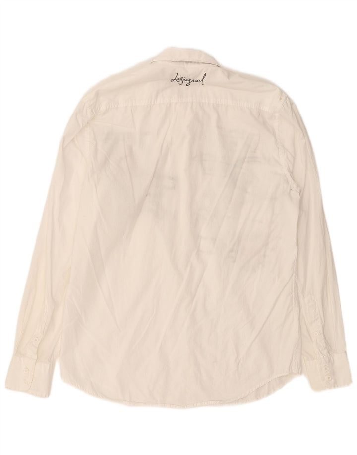 Camicia grafica da uomo DESIGUAL bianco medio