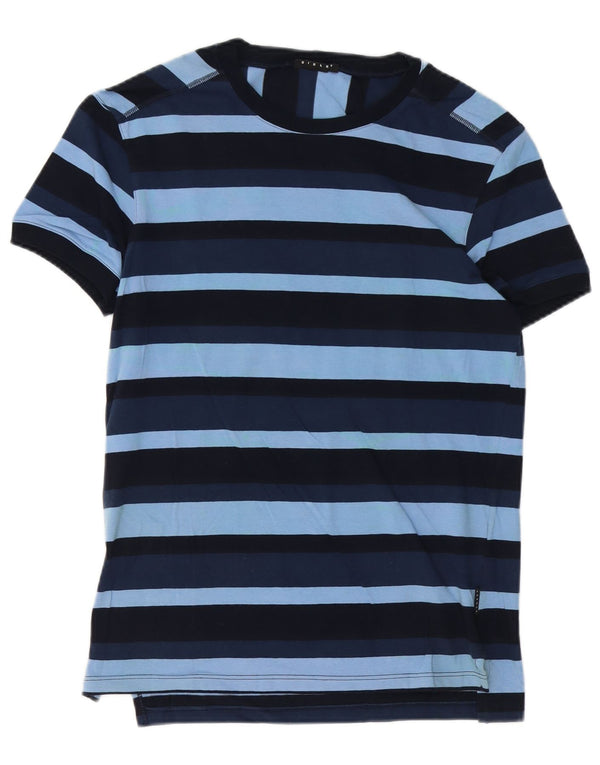 T-shirt uomo Sisley Top Small in cotone rigato blu