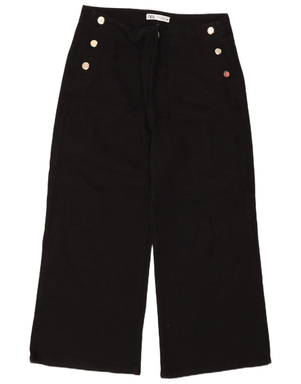 Jeans Zara da donna a vita alta a gamba larga, taglia EU 44 XL W34 L26 neri