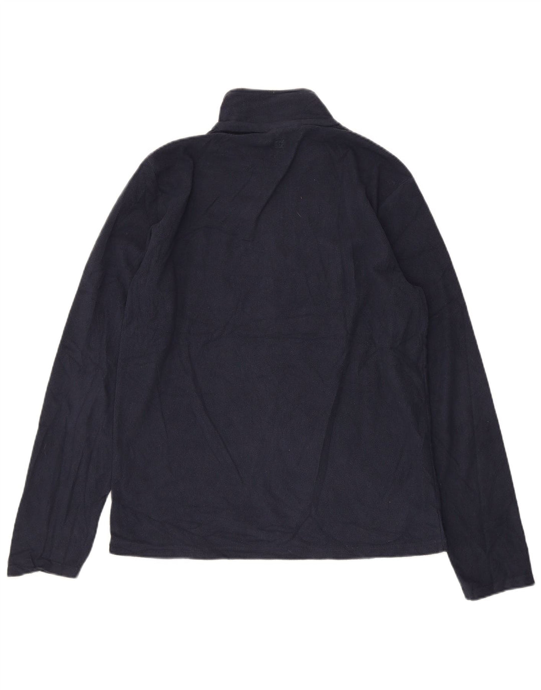 MOUNTAIN WAREHOUSE Mens Zip Neck Fleece Jumper XS Navy Blue Polyester