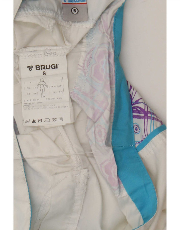 Pantaloncini Brugi da donna piccoli W27 poliestere geometrico bianco