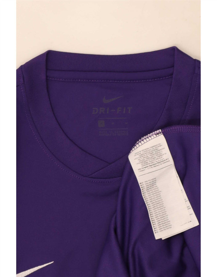 T-shirt Nike Dri Fit da uomo, top in poliestere viola medio