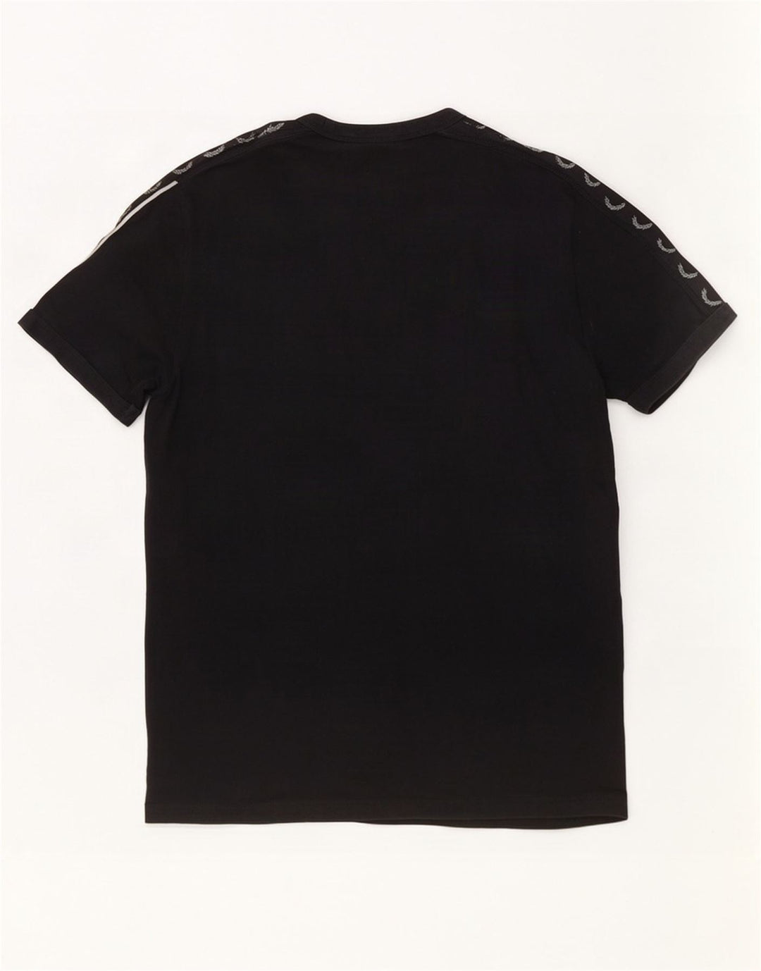T-shirt grafica da uomo Fred Perry Top in cotone nero medio