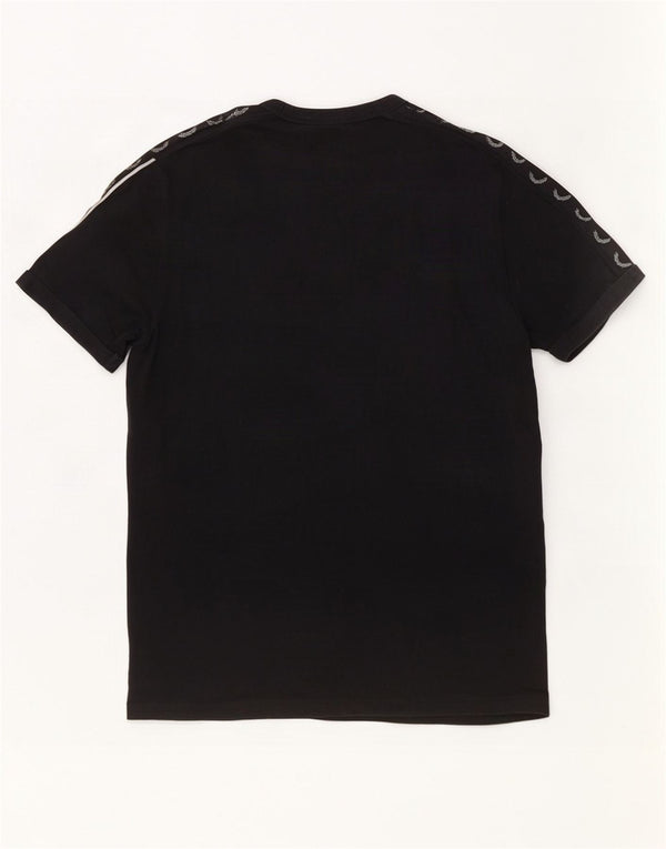 T-shirt grafica da uomo Fred Perry Top in cotone nero medio