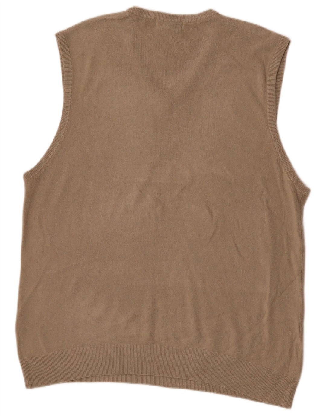 Canotta da uomo Marks & Spencer blu Harbour Vest XL beige acrilico