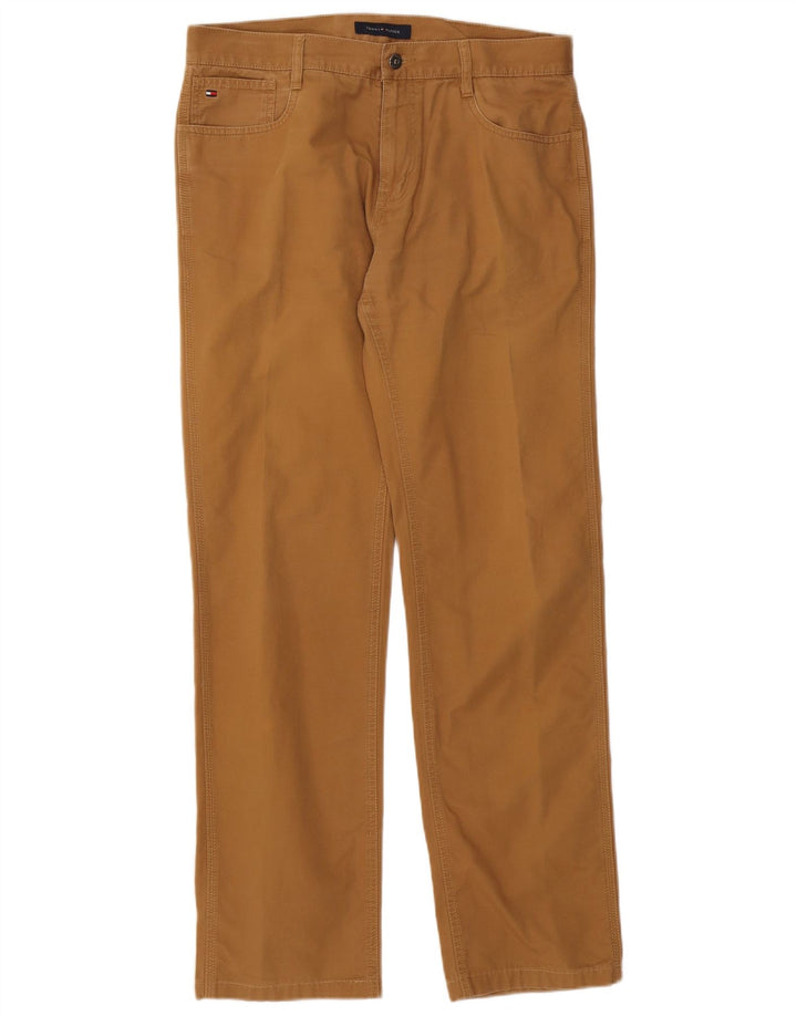 TOMMY HILFIGER Pantaloni casual dritti da uomo W33 L32 Cotone beige