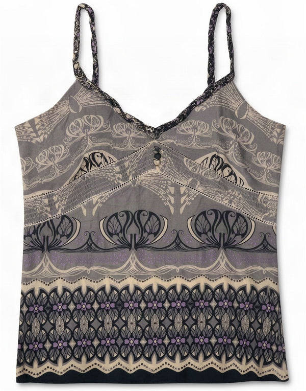 Jasper Conran Womens Cami Top UK 14 Medium Multicoloured Floral Cotton