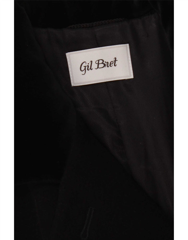 Cappotto doppiopetto da donna Gil Bret UK 14 grande lana nera