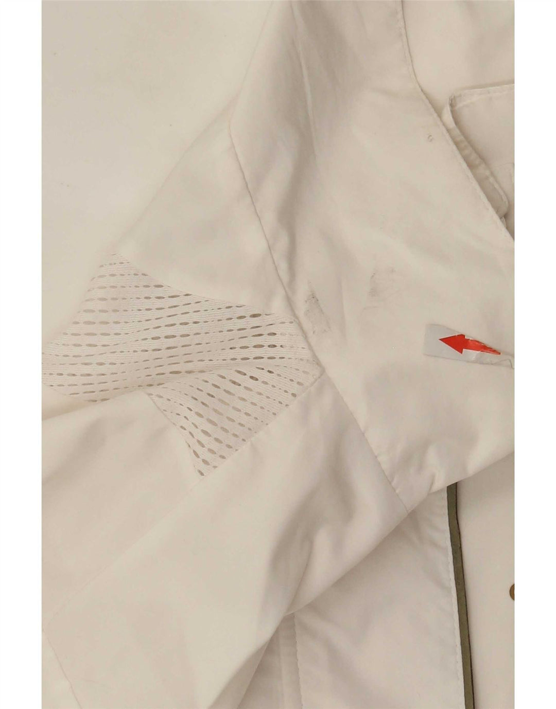 Giacca da tuta da donna Adidas UK 12 poliestere bianco medio