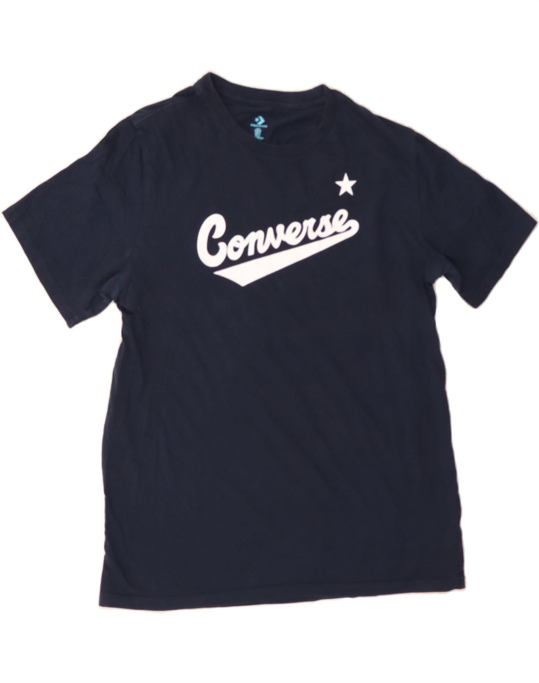 CONVERSE Mens Graphic T-Shirt Top Medium Navy Blue Cotton Vintage Converse and Second-Hand Converse from Messina Hembry 