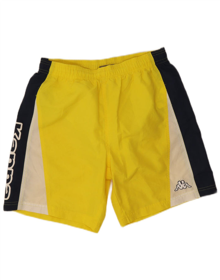 Pantaloncini da bagno grafici da uomo KAPPA grandi color giallo
