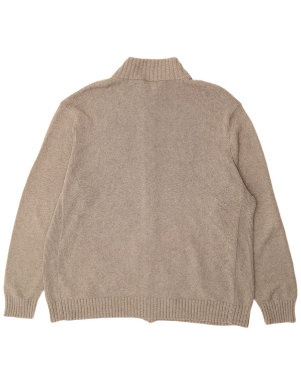 POLO RALPH LAUREN Maglione cardigan alto da uomo 3XL cotone beige