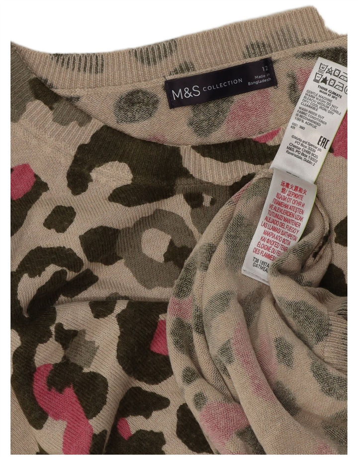 Maglione maglione con scollo a barca da donna Marks & Spencer UK 12 Beige medio