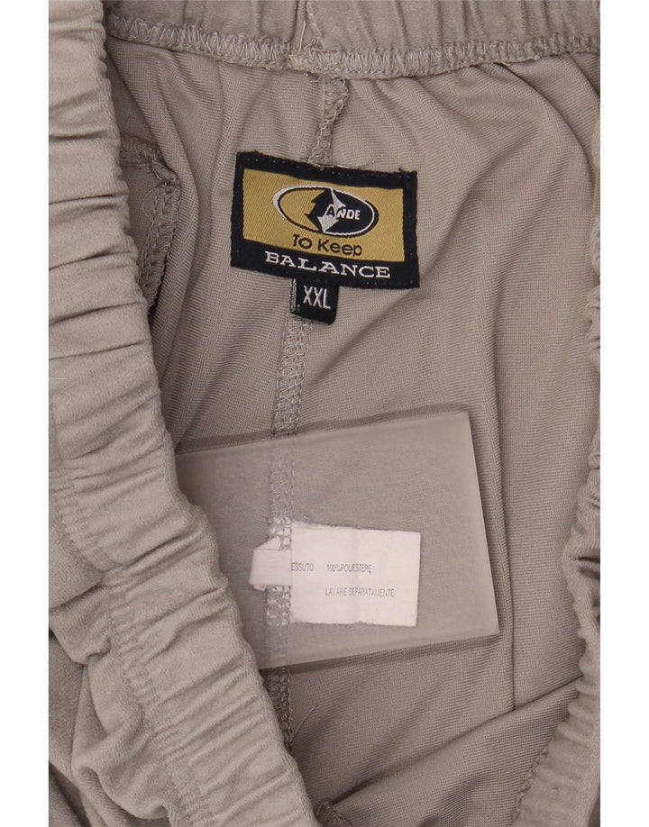 Pantaloni da tuta vintage da uomo 2XL Poliestere grigio