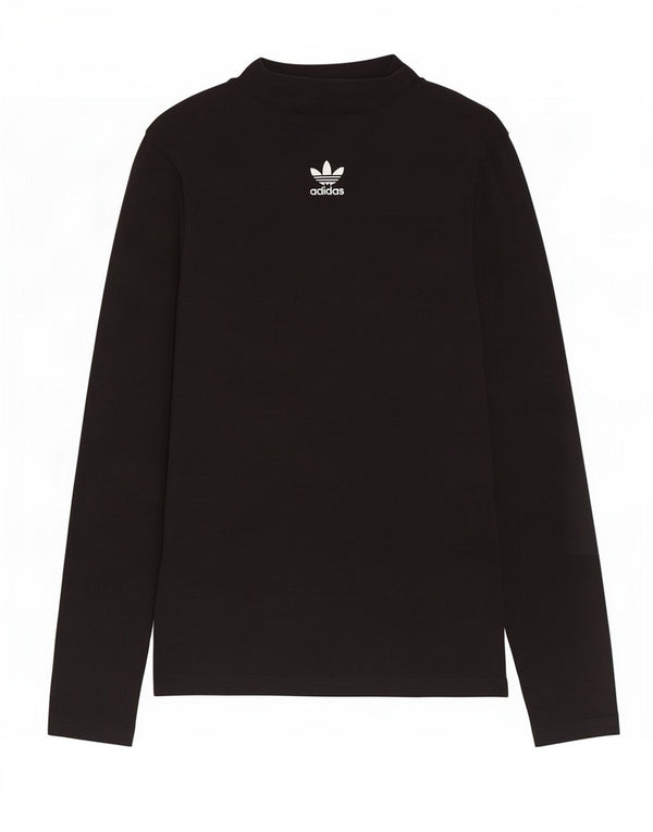 Top Adidas da donna a manica lunga UK 12 medio nero cotone