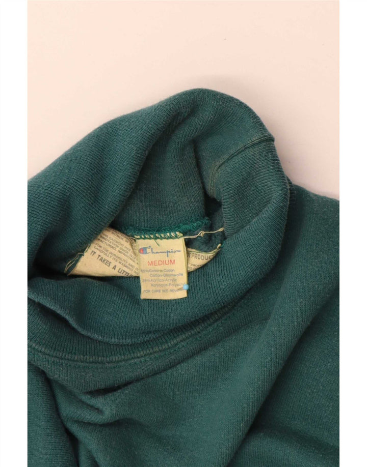 Felpa Champion da uomo con collo alto, maglione, cotone verde medio