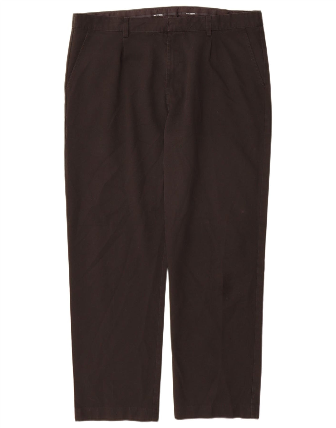 Pantaloni chino dritti da uomo Marks & Spencer W36 L29 poliestere nero